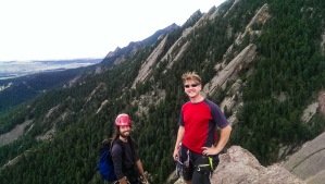 Us at the Flatirons, CO